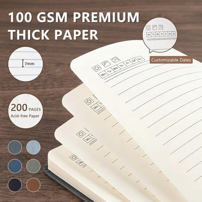 weokooly Personalized Notebook - A5 Lined Leather Journal with Your Logo/Text/Image, Custom Notebooks for Business School, 100GSM, 200 Pages, Customizable Journal with Pen and Gift Box
