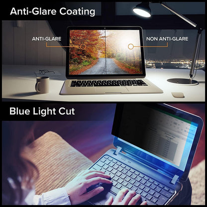 PYS Laptop Privacy Screen 14 Inch 16:10 for Lenovo HP Dell - Removable Laptop Computer Screen Privacy Shield - Anti Glare & Blue Light Laptop Screen Filters for Eye Protection