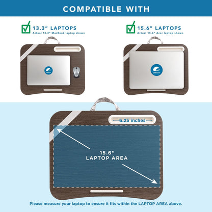 LAPGEAR Designer Lap Desk with Phone Holder and Device Ledge - Arrow Stripes - Fits up to 15.6 Inch Laptops - Style No. 45411
