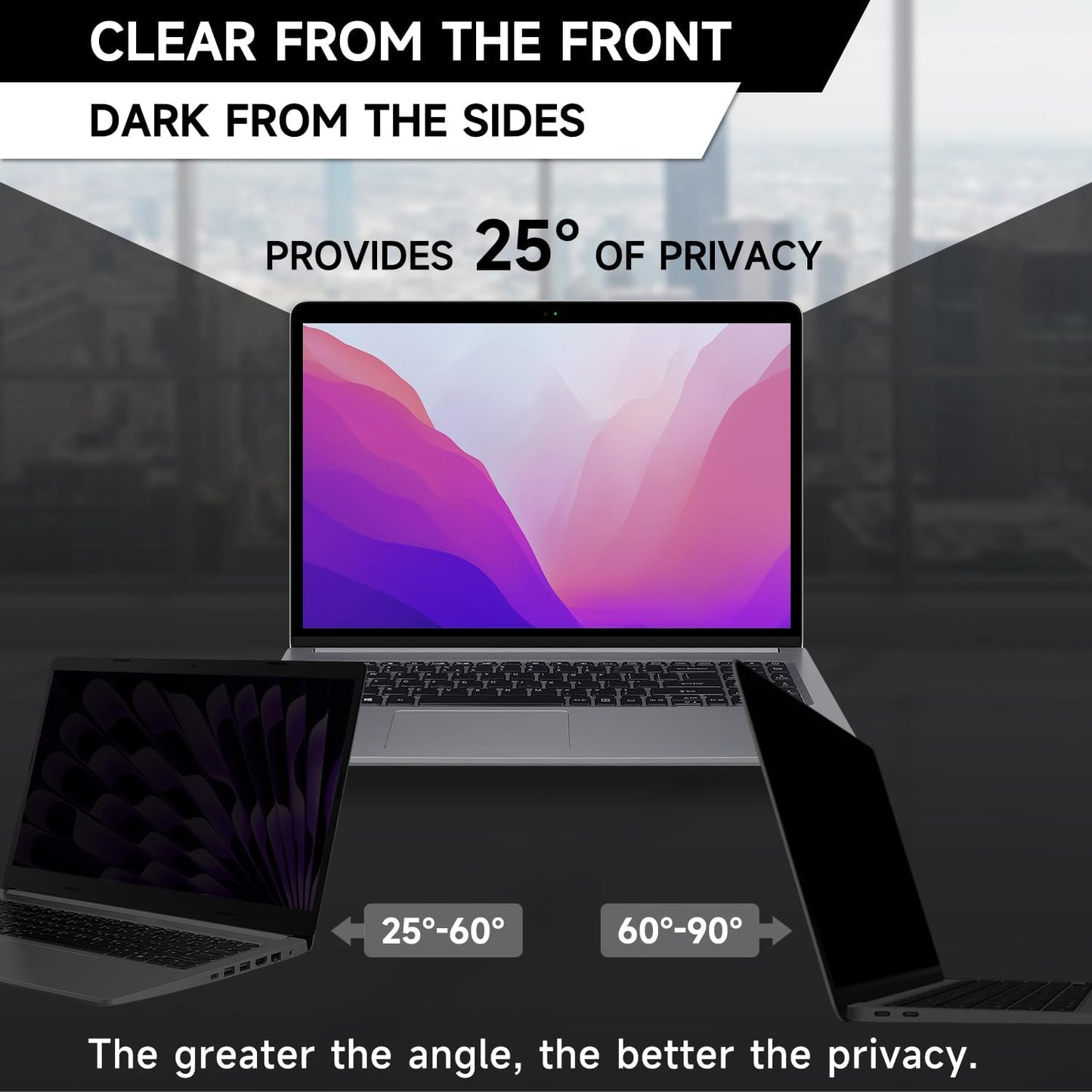 2 Pack Laptop Privacy Screen 15.6 Inch (1920x1080) Display, Anti Blue Light Glare Anti Scratch Computer Privacy Shield for 15.6" 16:9 Hp Lenovo Dell Acer Asus Samsung Portable Monitor