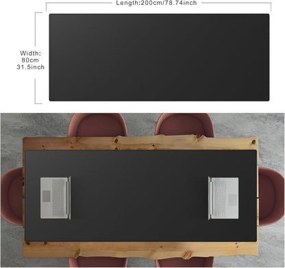Cacoy 36" x 20" Leather Desk Mat for Home Office, Extra Large PU Leather Desk Pad Blotters, Waterproof Computer Keyboard Mat, Extended Gaming Mouse Pad, Desk Protector for Desktop and PC Laptop, Black