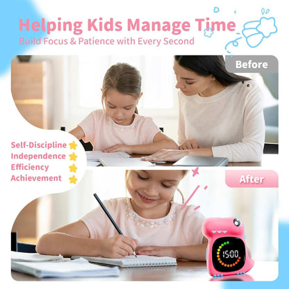 Visual Timer for Kids Light Blue Dinasuor Kids Timer Visual Led Rechargeable Toddler Timer Visual Countdown for Classroom Home Studing Playing