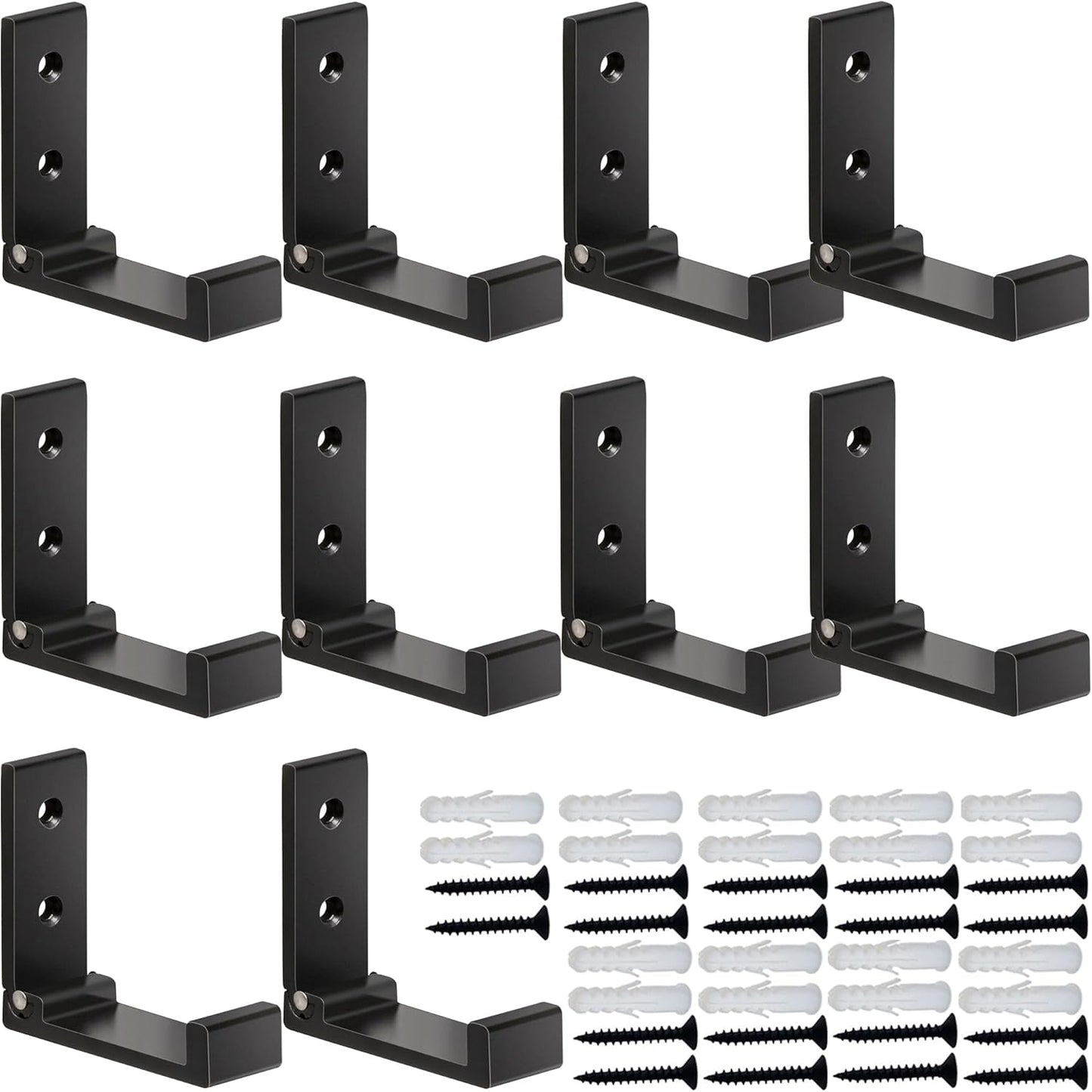 ZEYU Folding Coat Hooks, 5Pcs Wall Hooks for Hanging Coat Towel Hooks Hardware Heavy Duty Aluminum Alloy Headphone Holder No Rust Wall Mounted with Screws for Bags Fitness Equipment