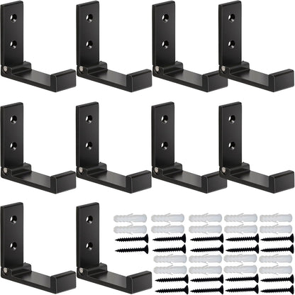 ZEYU Folding Coat Hooks, 5Pcs Wall Hooks for Hanging Coat Towel Hooks Hardware Heavy Duty Aluminum Alloy Headphone Holder No Rust Wall Mounted with Screws for Bags Fitness Equipment