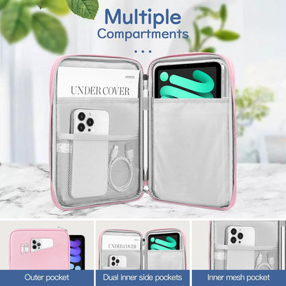 Dadanism 9-11" Tablet Sleeve Bag Carrying Case for iPad (A16) 11th Gen 11", iPad 10th Gen 10.9" Air 5/4, iPad Air M4/Pro 11", iPad 9/8/7th, Galaxy Tab A11+ Plus 11", Remarkable 2 10.3", Black