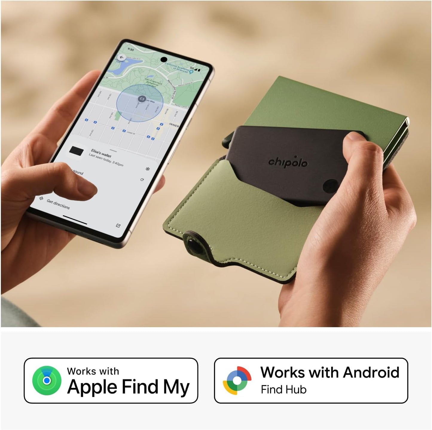 Chipolo CARD – Rechargeable Wallet Tracker Card, Bluetooth Tracker, Item Locator, Passport Finder Compatible with Apple Find My or Find Hub with Call Your Phone & Out of Range Alerts