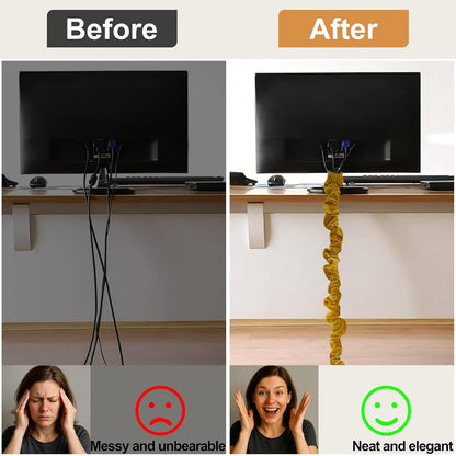 Chandelier Cord Cover Gray 2 Pack with Touch Fasteners,70.8inches Brushed Polyester Fabric Chain Sleeve for TV Cord Cover Decorative Wire Hider Easy Install Convenient for Wire Management