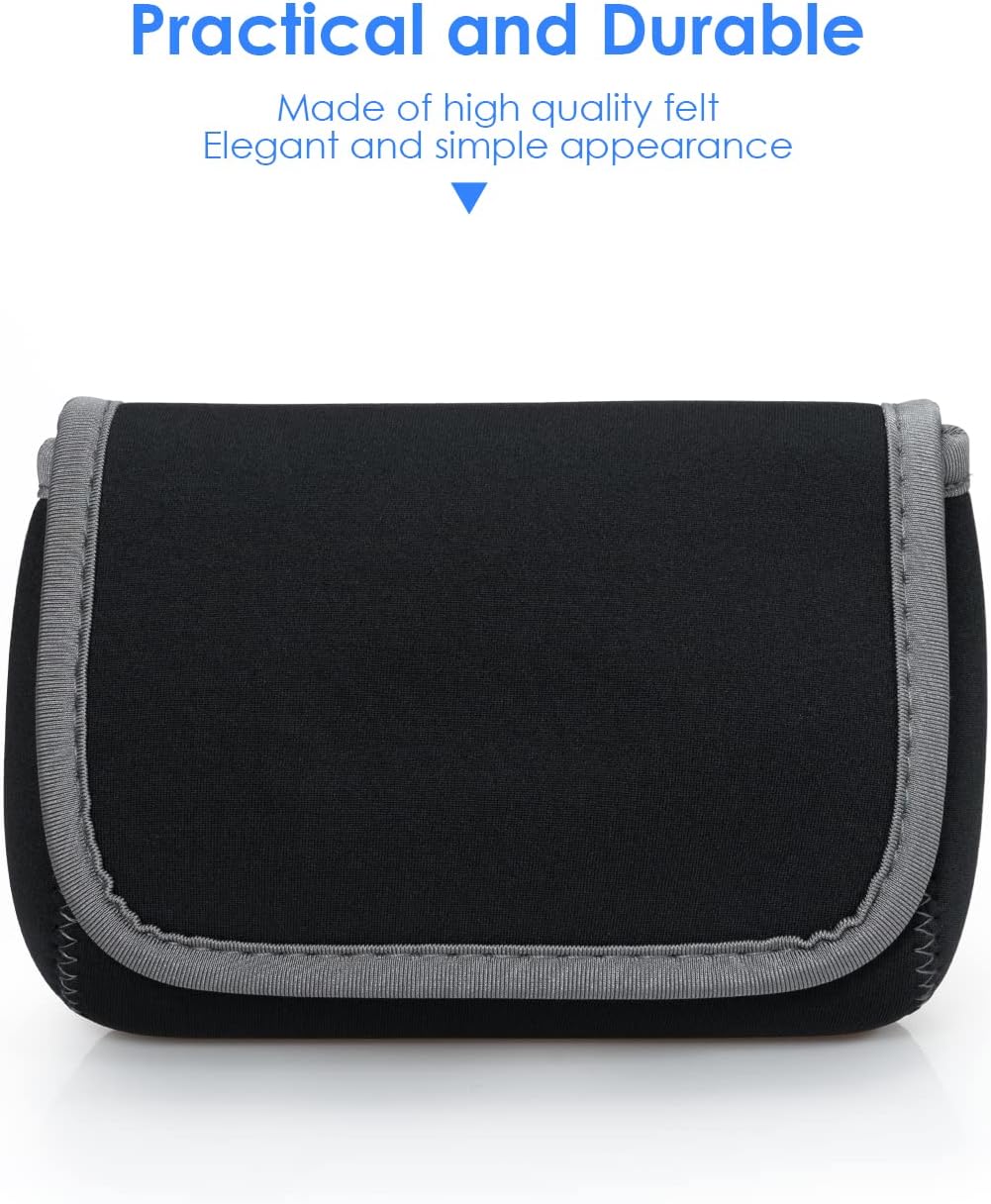 LENTION Storage Small Pouch Bag Cases for Accessories Laptop MacBook Power Adapter, Wireless Mouse, iPhone Charger, Cellphone, Power Bank, Cord Travel Cable Electronic Organizer - Dark Gray