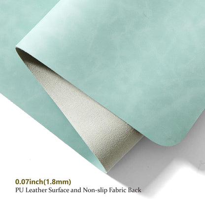 Distressed Leather Desk Mat - Non-Slip PU Desk Pad for Office and Home - Desk Organization and Accessories - Ideal for Large Mouse Pad and Desk Mats on Top of Desks(Tan,36"x 17")