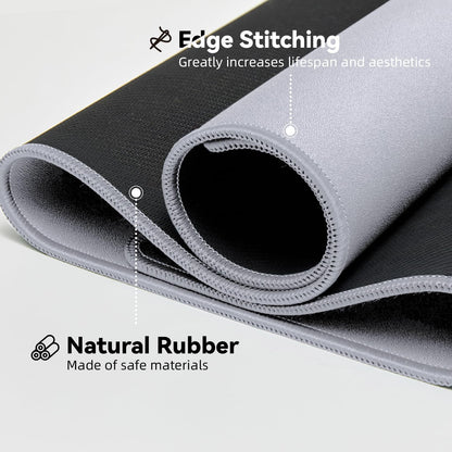 Reniteco Waterproof Large Gaming Mouse Pad with Durable Stitched Edges, Non-Slip Rubber Base, Grainy Jacquard Mouse Mat Desk Pad for Home Office Gaming, 31.5''x11.8''x0.12'', Matte Beige