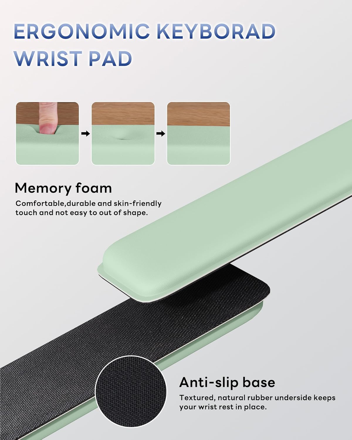 Laborio Computer Keyboard Stand for Desktop, Keyboard Riser Wrist Rest Holder for Easy Typing, Office Desk, Home, School Accessories(Coffee)
