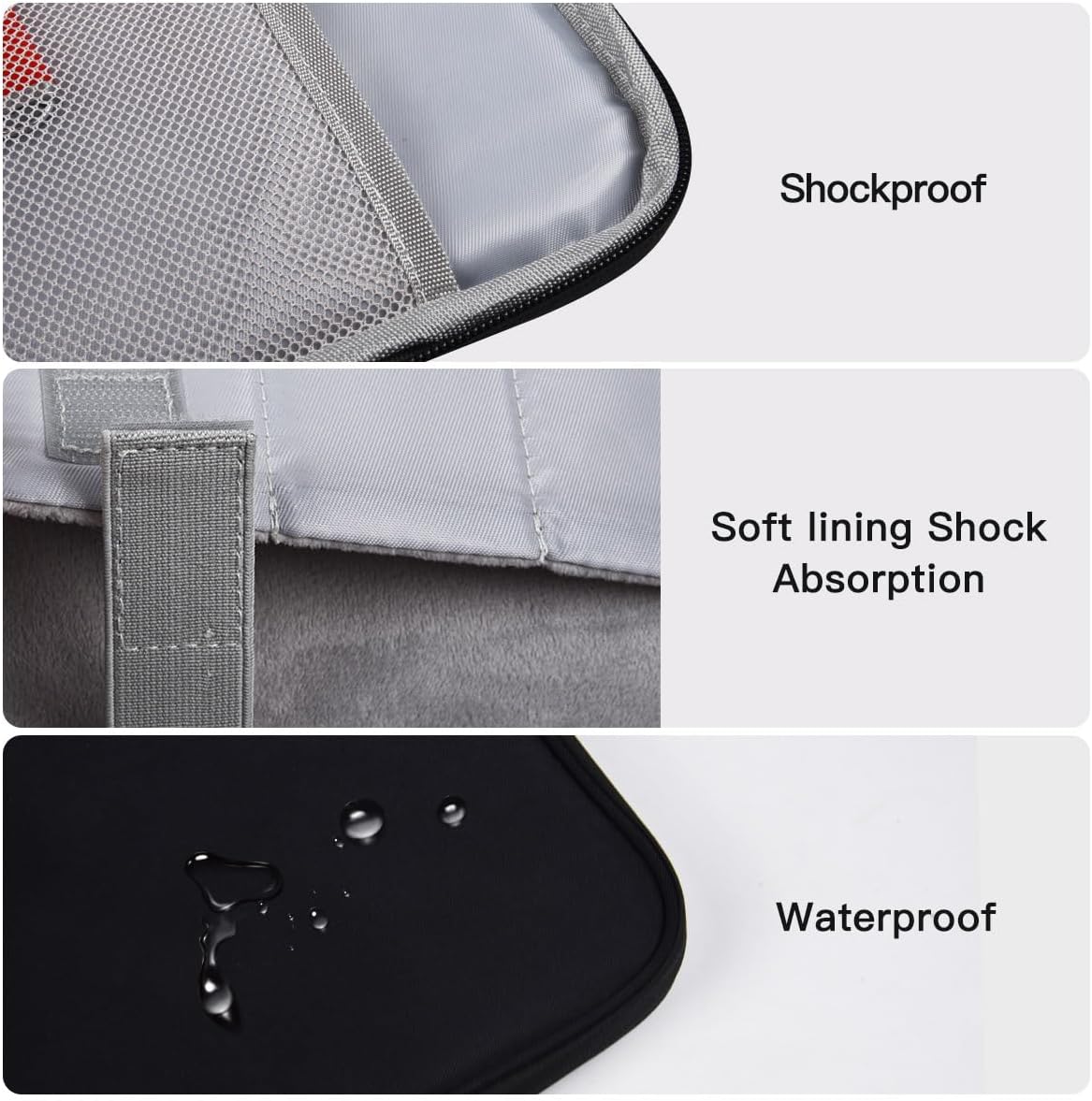 12-12.9 Inch Tablet Sleeve Bag for 12.4" Samsung Galaxy Tab S10+ S9+ Plus/S8+/S7+ Plus/S7 FE,13" iPad Air M4 M3 M2/iPad Pro M5 M4/Pro 12.9"/Microsoft Surface Go 2 12.4"/Pro 11 10 Carrying Case-Black