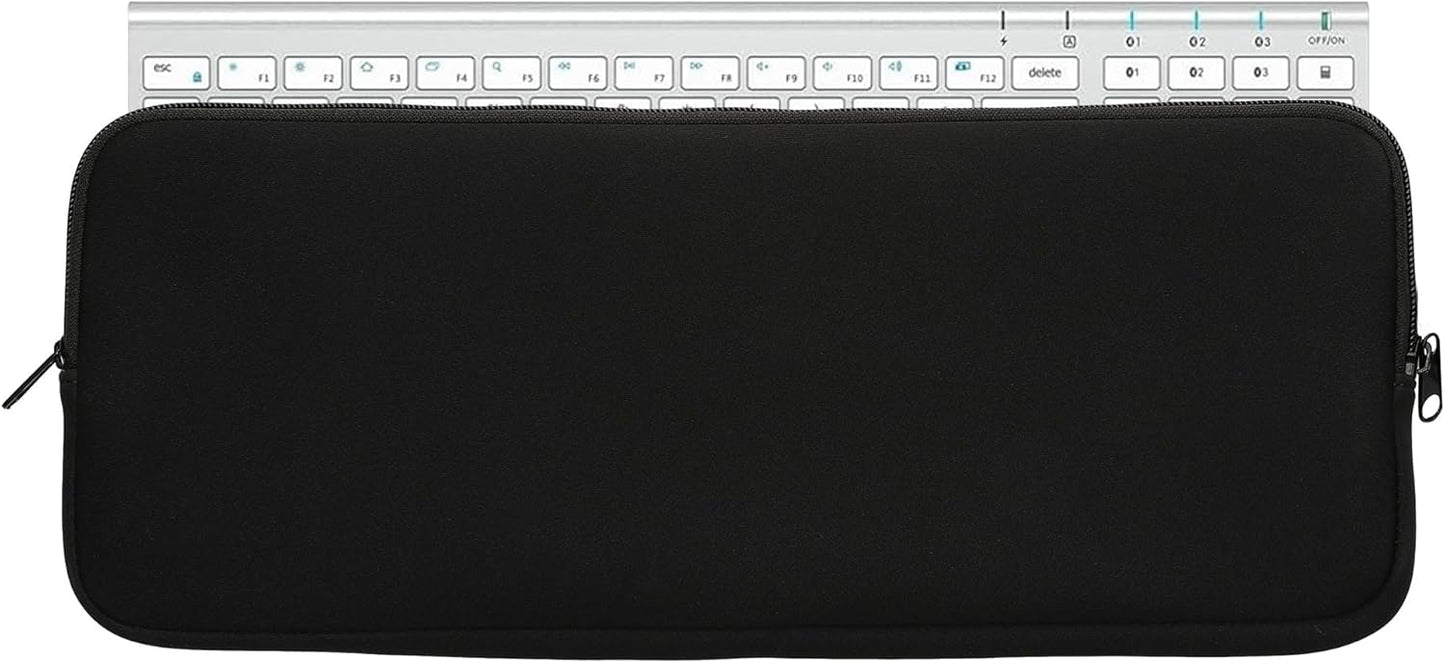 kwmobile Neoprene Case Compatible with iClever BK10 Wireless - Case for Keyboard Soft Travel Sleeve - Black