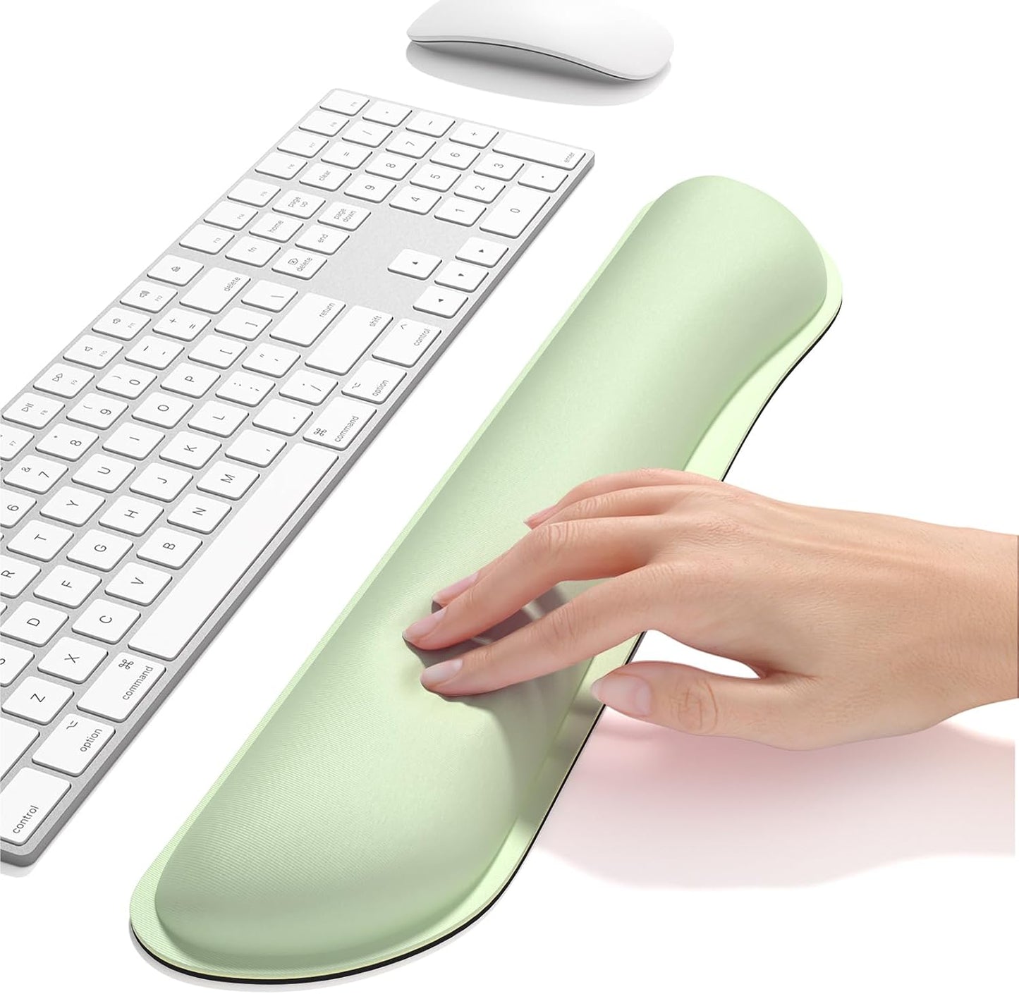 Dapesuom Enlarge Keyboard Wrist Rest, Memory Foam Keyboard Wrist Cushion for Computer Desk Mats Support, Pain Relief Ergonomic Mouse Pad Rests with Non-Slip Base for Gaming, Laptop, Radiant Orchid