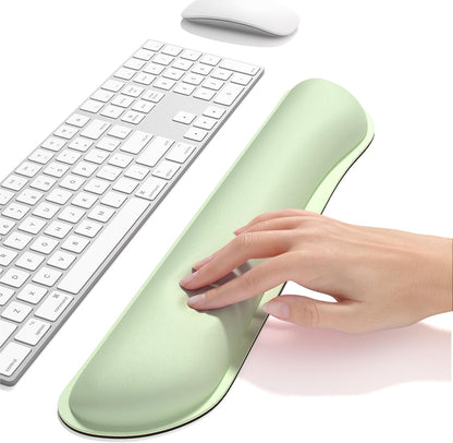 Dapesuom Enlarge Keyboard Wrist Rest, Memory Foam Keyboard Wrist Cushion for Computer Desk Mats Support, Pain Relief Ergonomic Mouse Pad Rests with Non-Slip Base for Gaming, Laptop, Radiant Orchid