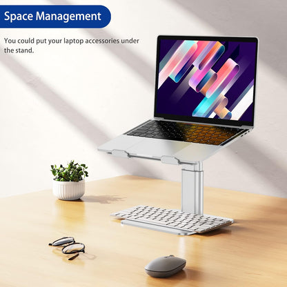 BESIGN LSX6N Laptop Stand, Ergonomic Adjustable Notebook Riser, Computer Holder, Laptop Mount Compatible with 10-15.6" Laptops, Black