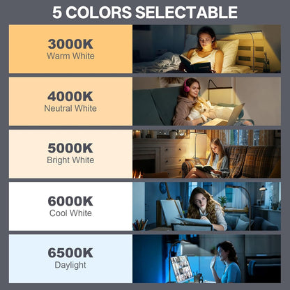 Desk Lamp with USB Charging Port for Home Office 24w Architect Remote Base Dual Task Led Light Modern 5 Color Modes Dimmable Adjustable Gooseneck Double Head Reading Drafting Eye Caring Tall Lamps
