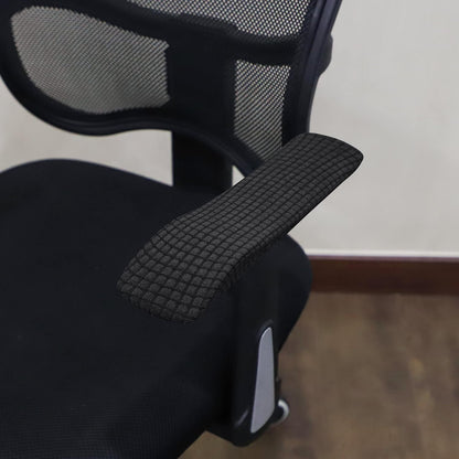 FORCHEER Office Chair Armrest Covers 12-15 Inch Velvet Elastic Black Arm Rest Covers for Desk Computer Chairs Washable