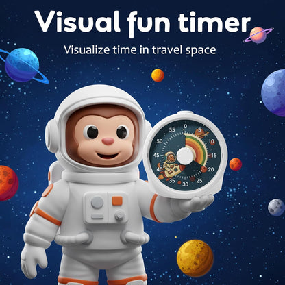 Visual Timer for Kids with Pause Button, 60-Minute Countdown Timer with Silent Operation, Desk Pomodoro Timer Kid Time Management Tools for Classroom, Office and Kitchen, Pink