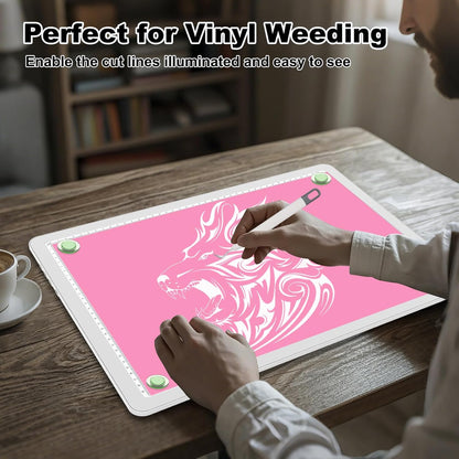 Elice Rechargeable A3 Light Pad for Diamond Painting, Magnetic LED Light Board with Physical Button, Super Bright Diamond Art Light Pad, Ultra-Thin Light Box for Tracing, Weeding Vinyl, Artists -Black