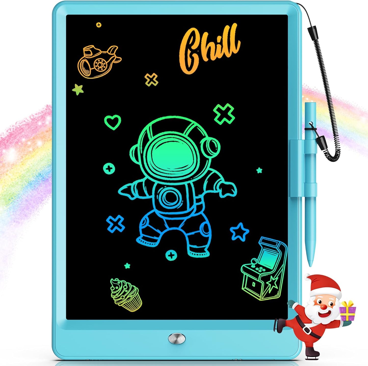 Bravokids 12 Inch LCD Writing Tablet for 3 Year Olds - Electronic Drawing Pad and Doodle Board as Educational Birthday Gifts for Girls and Boys (Pink)