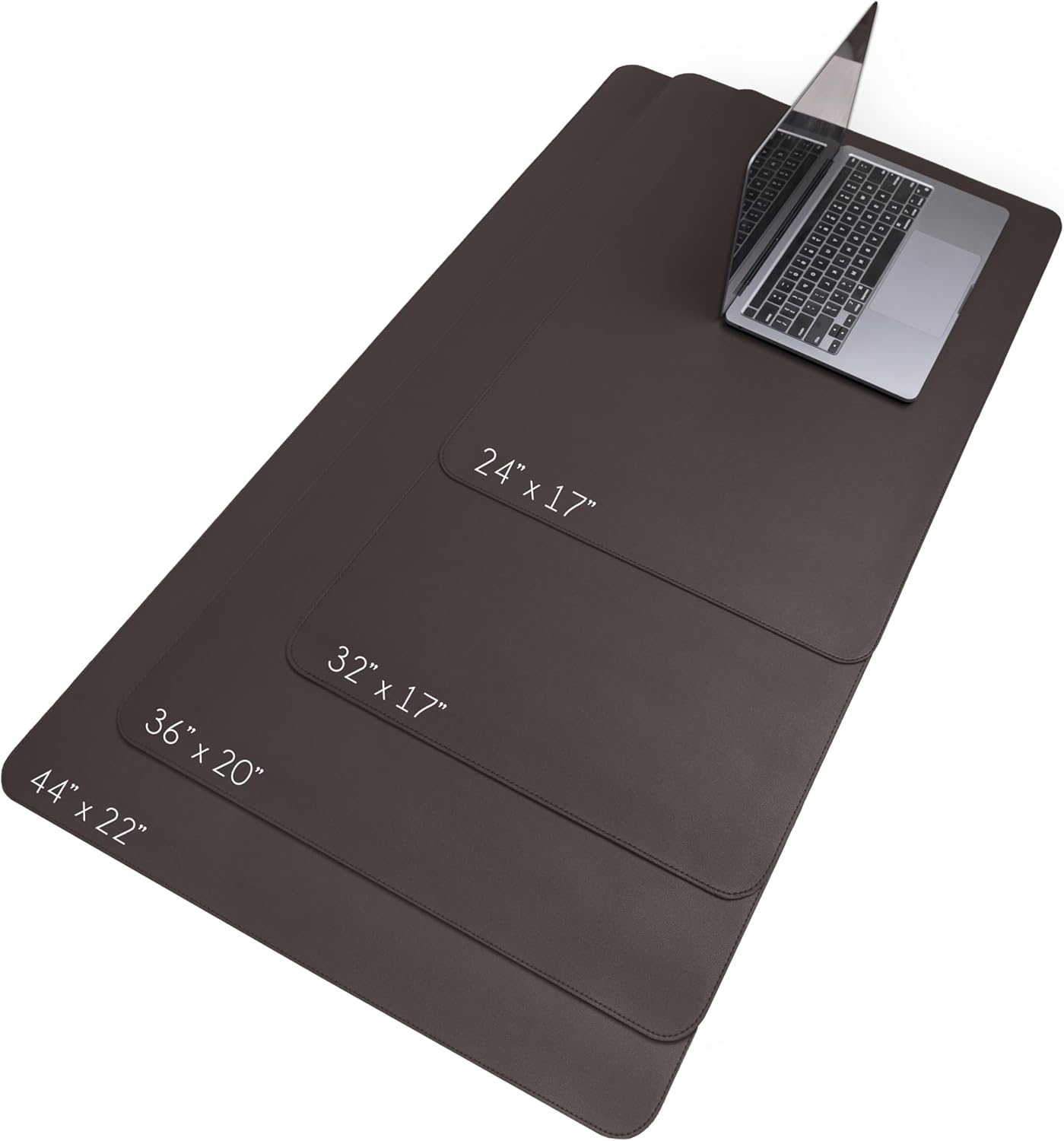 Vine Creations Leather Desk Mat 24" x 17", Desk Protector, PU Leather Desk Pad, Non Slip Small Desk Pad Mat, Desk Blotter, Desk Pads on Top of Desks, Home or Office Small Desk Mat (Black)