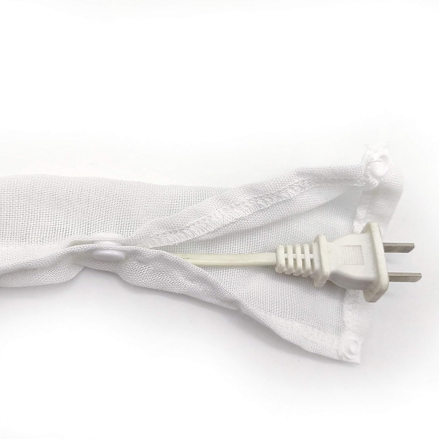 ECUDIS 2 Packs Chandelier Chain Cover Cord Cover 6 Feet, Great for Lamps, Light Fixtures, and Desks, Cable Management, White