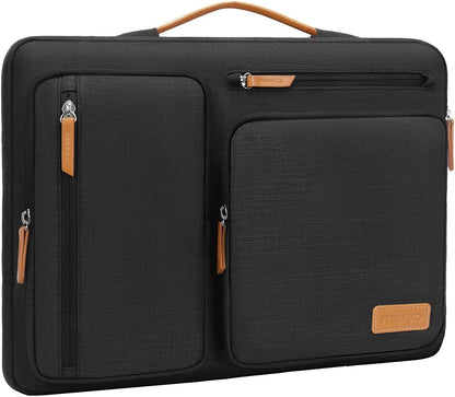 MOSISO 9-11 inch Tablet Sleeve Case for iPad A16 2025, iPad Air 11 inch M3 M2, iPad Pro 11 M4, iPad 10/9/8/7th, Galaxy Tab A9+/S9/S8/Plus 11, Side Open Carrying Bag with 4 Zipper Pockets, Black