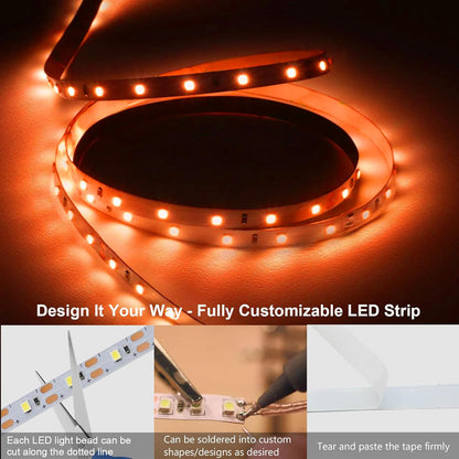 echosari Strip Lights USB 5V, 9.8Ft 180 LED Strip Lights Cuttable 2835 SMD Super Bright with Self-Adhesive DIY for Cabinet Photo Frames Desks Monitor Shelves Decor (Green)