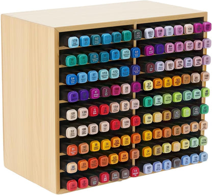 UCEC 300 Slot Marker Organizer Adjustable Markers Holder for Desk, Marker Storage Rack Pen Color Pencil Watercolour Brushes, Pen Case Markers Organizer for Artists for Studio, Classroom, Home Office