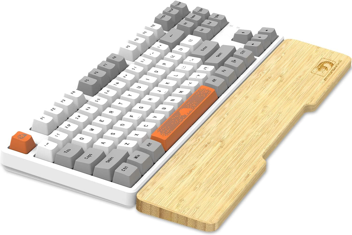 Bamboo Keyboard Wrist Rest for Computer Keyboard, Ergonomic Mechanical Keyboard Wrist Rest, Hard Wrist Rest for Pain Relief, Anti-Slip Keyboard Rest Pad for Laptop/PC Gaming/Mac (68-Key)