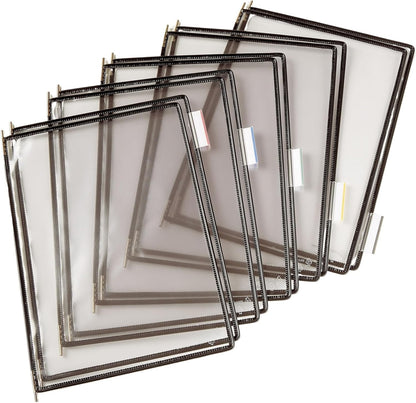 Tarifold Desktop Reference Organizer & Display System, 10 Double-Sided Pockets, 20 Sheet Capacity, Expandable, Durable Steel Wire Frames, Letter Size, Made in France, Black