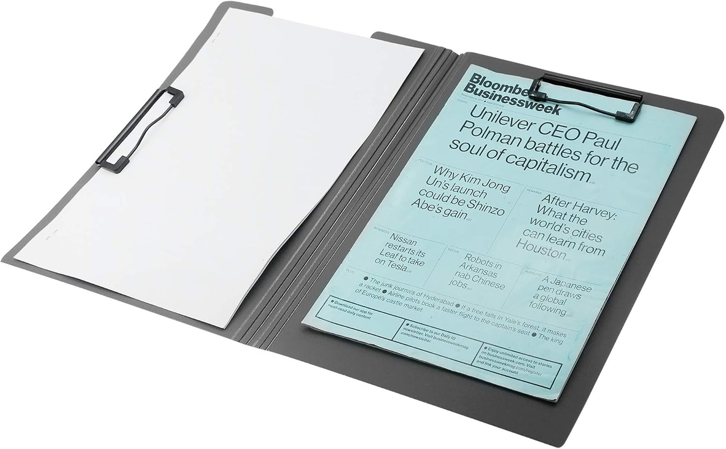 souG 4Pcs Clipboard Foldable,360°Cover Folder Clipboard Plastic Clipboards with Double Low Profile Clip,File Folder Storag Clipboards for A3 A4 Paper, Clip Boards for Office School Supplies (4 Colors)