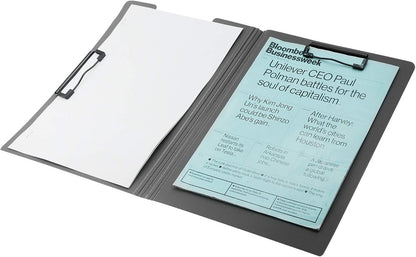 souG 4Pcs Clipboard Foldable,360°Cover Folder Clipboard Plastic Clipboards with Double Low Profile Clip,File Folder Storag Clipboards for A3 A4 Paper, Clip Boards for Office School Supplies (4 Colors)