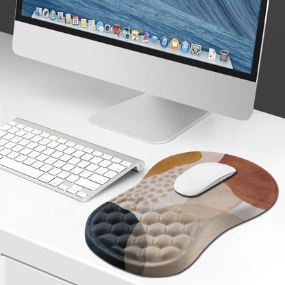 Hokafenle Ergonomic Mouse Pad Wrist Support, Wrist Rest Mousepad for Carpal Tunnel Pain Relief with Integrated Memory Foam Slope Massage Bulge (11.8x7.9 inch,Topographic Contour)