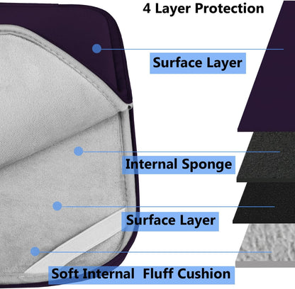 Laptop Sleeve 15.6 Inch, Durable Shockproof Protective Cover Flip Case Briefcase Carrying Computer Bag Case Compatible with 15.6 Inch HP, ASUS, Lenovo, Acer, Notebook, Computer, Black