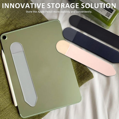 4 PCS Universal Self - Adhesive Elastic Stylus Holder Compatible with Apple Pencil 1st & 2nd Gen,Tablet Pen Cover in Black,Pink,Gray & Blue for iPad and Stylus Accessories