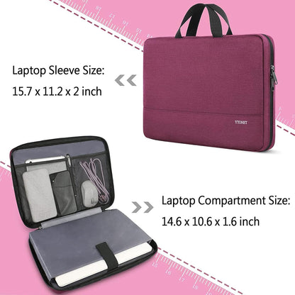 Ytonet Laptop Case, 15.6 inch TSA Laptop Sleeve Computer Bag Water Resistant Computer Case Carrying Cover Compatible for Lenovo, HP, Dell, Asus Notebook, Gifts for Men Women, Grey