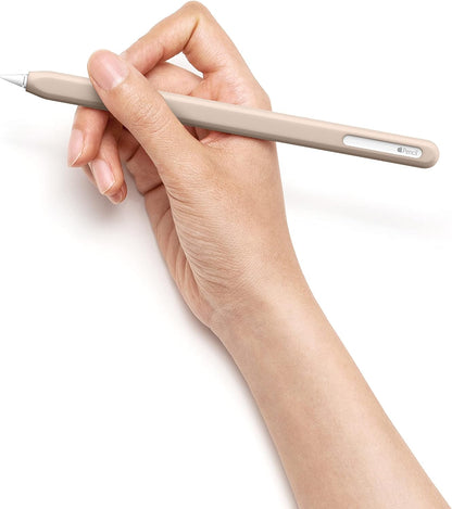 UPPERCASE Designs NimbleSleeve Premium Silicone Case Holder Protective Cover Sleeve Compatible with iPad Apple Pencil Pro and 2nd Generation Only (Beige)