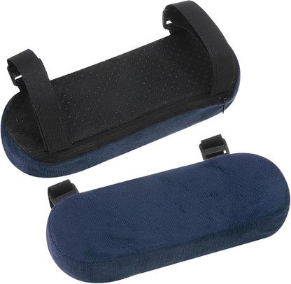 uxcell Memory Foam Chair Armrest Pads, 2 Pair Office Chair Arm Covers, Elbow Pillow for Offices Study Rooms Game Rooms (Black)