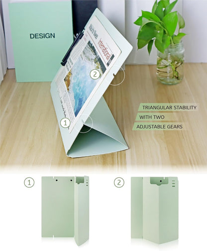 Free Standing Clipboard and Desktop Stand with Adjustable Buckles Easel Back - Foldable Stand and Document Holder for School, Office and Business Use (9.37 x 12.6 inches) (Black)