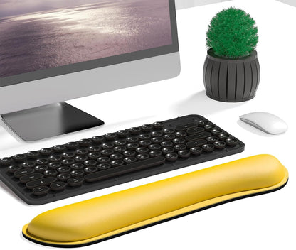 Dapesuom Enlarge Keyboard Wrist Rest, Memory Foam Keyboard Wrist Cushion for Computer Desk Mats Support, Pain Relief Ergonomic Mouse Pad Rests with Non-Slip Base for Gaming, Laptop, Radiant Orchid