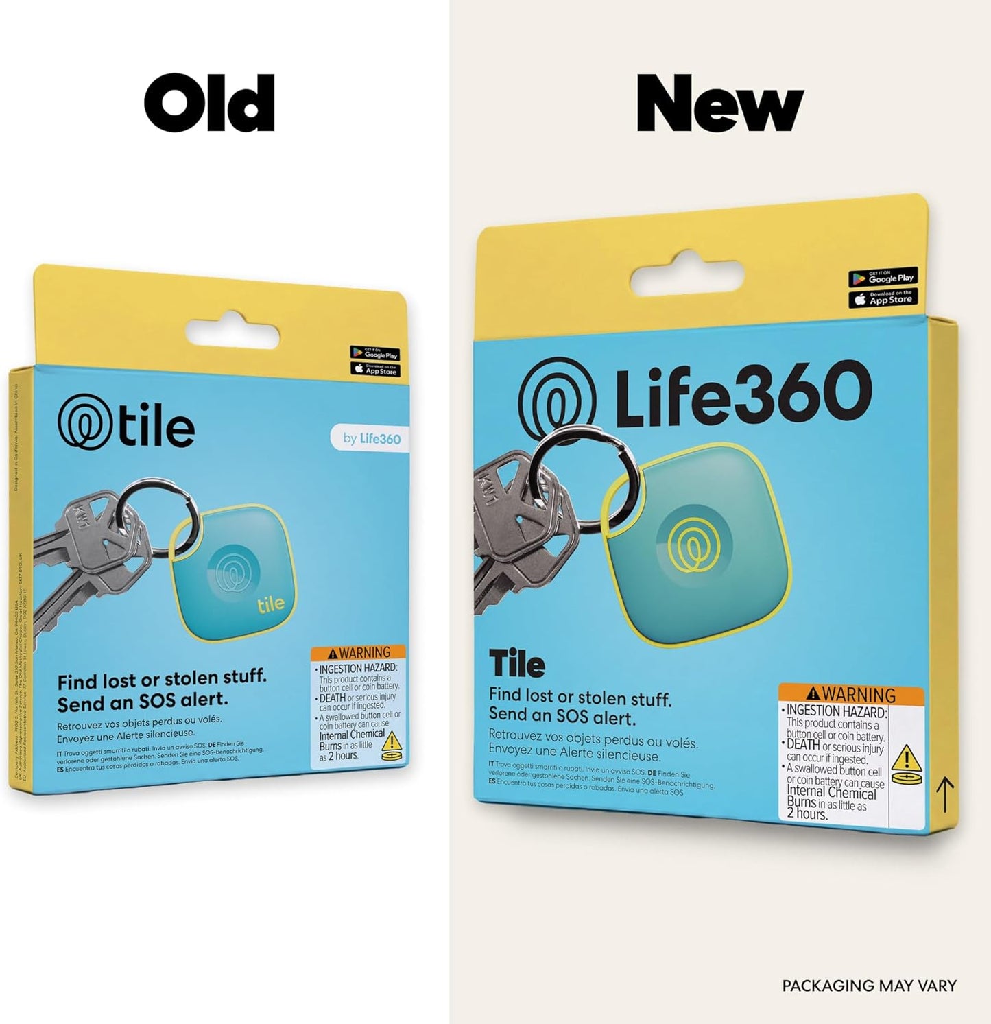 Life360 Tile - Bluetooth Tracker, Keys Finder and Item Locator for Keys, Bags and More. Phone Finder. Both iOS and Android Compatible. 2-Pack (Black/White)