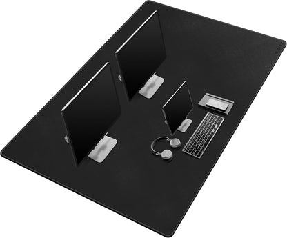 Mydours 40" x 20" Extra Large Desk Mat, PU Leather & Cork Desk Pad, Large XXL Desk Mouse Pad for Workstation, Office, Home, Computer Desk Mat with Keyboard & Mouse (Black)