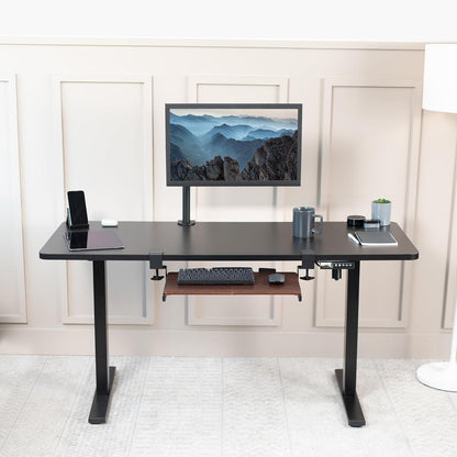 VIVO Large Keyboard Tray Under Desk Pull Out with Extra Sturdy C Clamp Mount System, 27 (33 Including Clamps) x 11 Inch Slide-Out Platform Computer Drawer for Typing, Black, MOUNT-KB05E