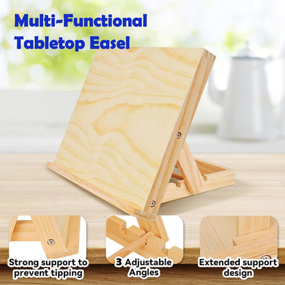 Tabletop Easel - Easel for Painting, Adjustable Angle Art Easels for Painting, Art Supplies for Adults Student Artist, 13 4/5 Inches by 11 2/5 Inches