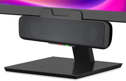 Cyber Acoustics USB Speaker Bar with LED Lights (CA-2890GX) – USB Powered Speaker Bar for PC and Mac, Dynamic LED Lights Sync to Music, Clamps to Monitors up to 1.5 Inches, Great for Music and Gaming