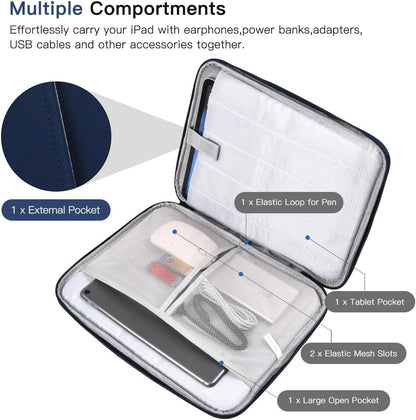 12-12.9 Inch Tablet Sleeve Bag for 12.4" Samsung Galaxy Tab S10+ S9+ Plus/S8+/S7+ Plus/S7 FE,13" iPad Air M4 M3 M2/iPad Pro M5 M4/Pro 12.9"/Microsoft Surface Go 2 12.4"/Pro 11 10 Carrying Case-Black