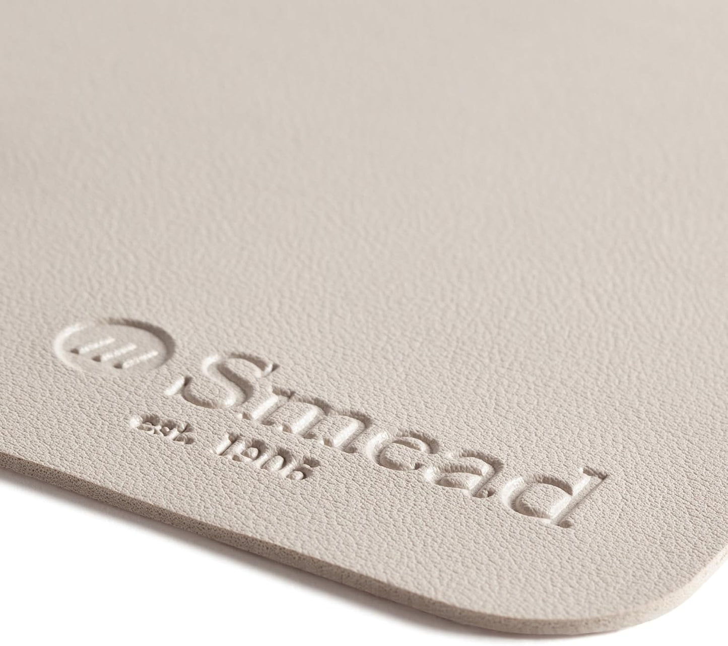 Smead Desk Pad, Vegan Leather Desk Mat with Non-Slip Faux Suede Backing, Perfect Desk Organizer for Office Decor, 31.5” x 15.7” Medium, Sandstone (64831)