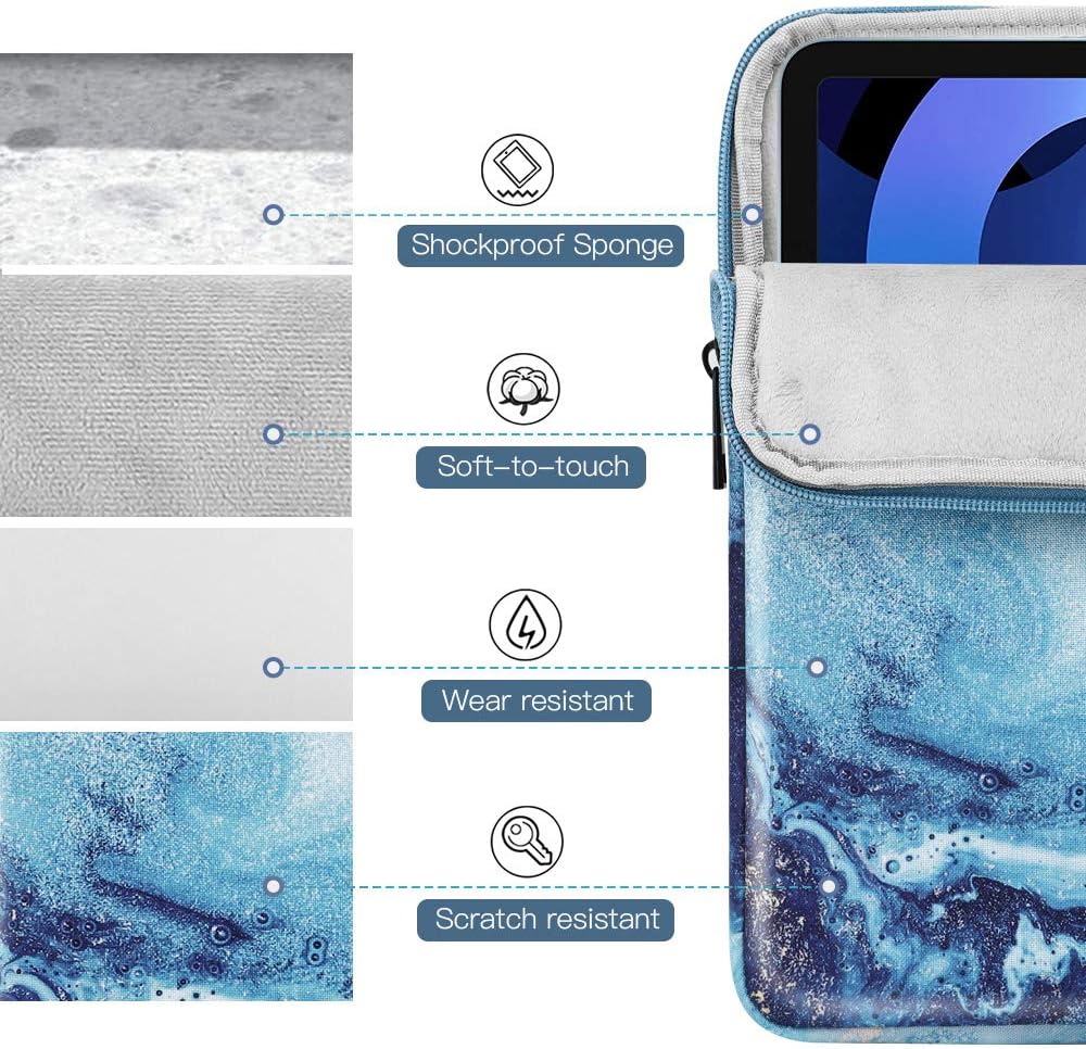 TiMOVO 9-11" Tablet Sleeve Bag for iPad 11-inch A16 2025, iPad 10.9"/10.2"| Air 11 Inch/5th/4th Gen. 10.9", Galaxy Tab A9+/A11Plus 11", Protective Bag Fit Smart Keyboard, Dusty Blue